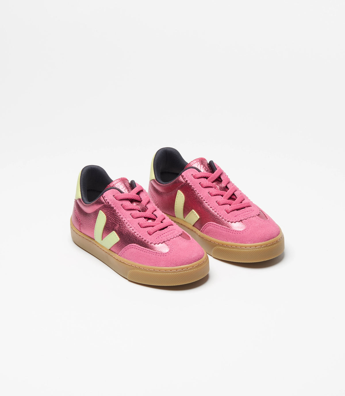 Veja VOLLEY ELASTIC LACES LEATHER AZALEA LIMO