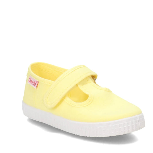 Cienta 50000-167 Yellow Velcro T-strap