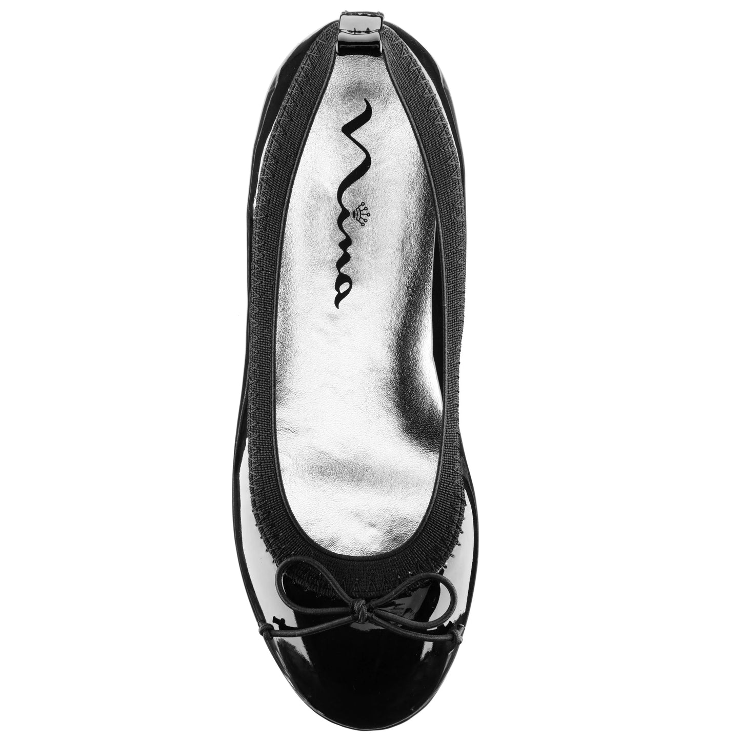 Nina Esther Black Patent Flat