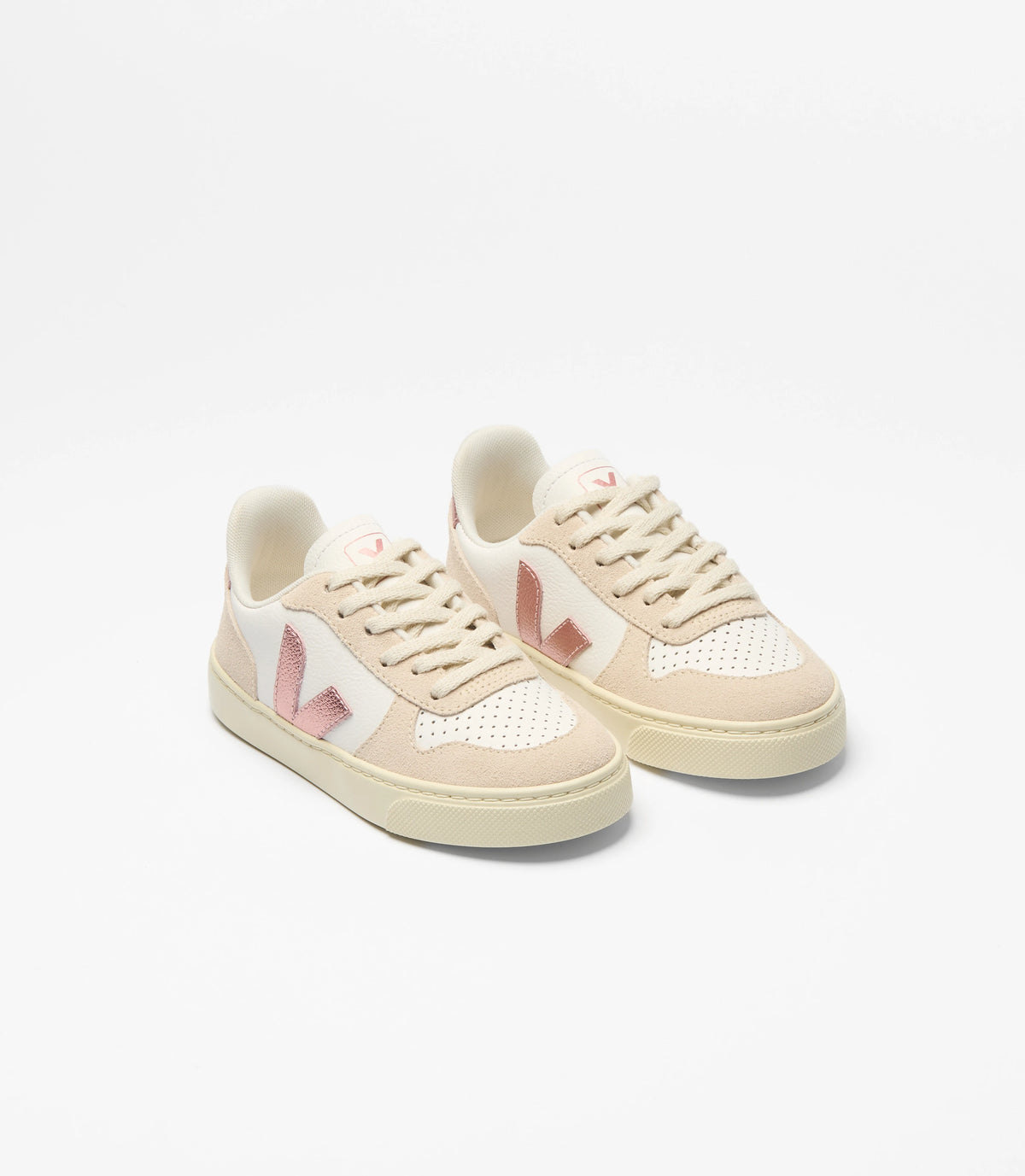 Veja V-10 LEATHER WHITE NACRE SABLE