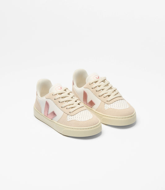 Veja V-10 LEATHER WHITE NACRE SABLE