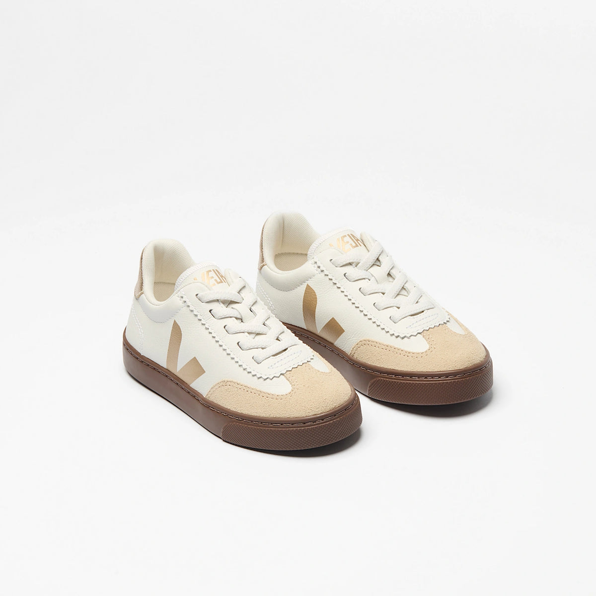 Veja VOLLEY ELASTIC LACES LEATHER WHITE PLATINE