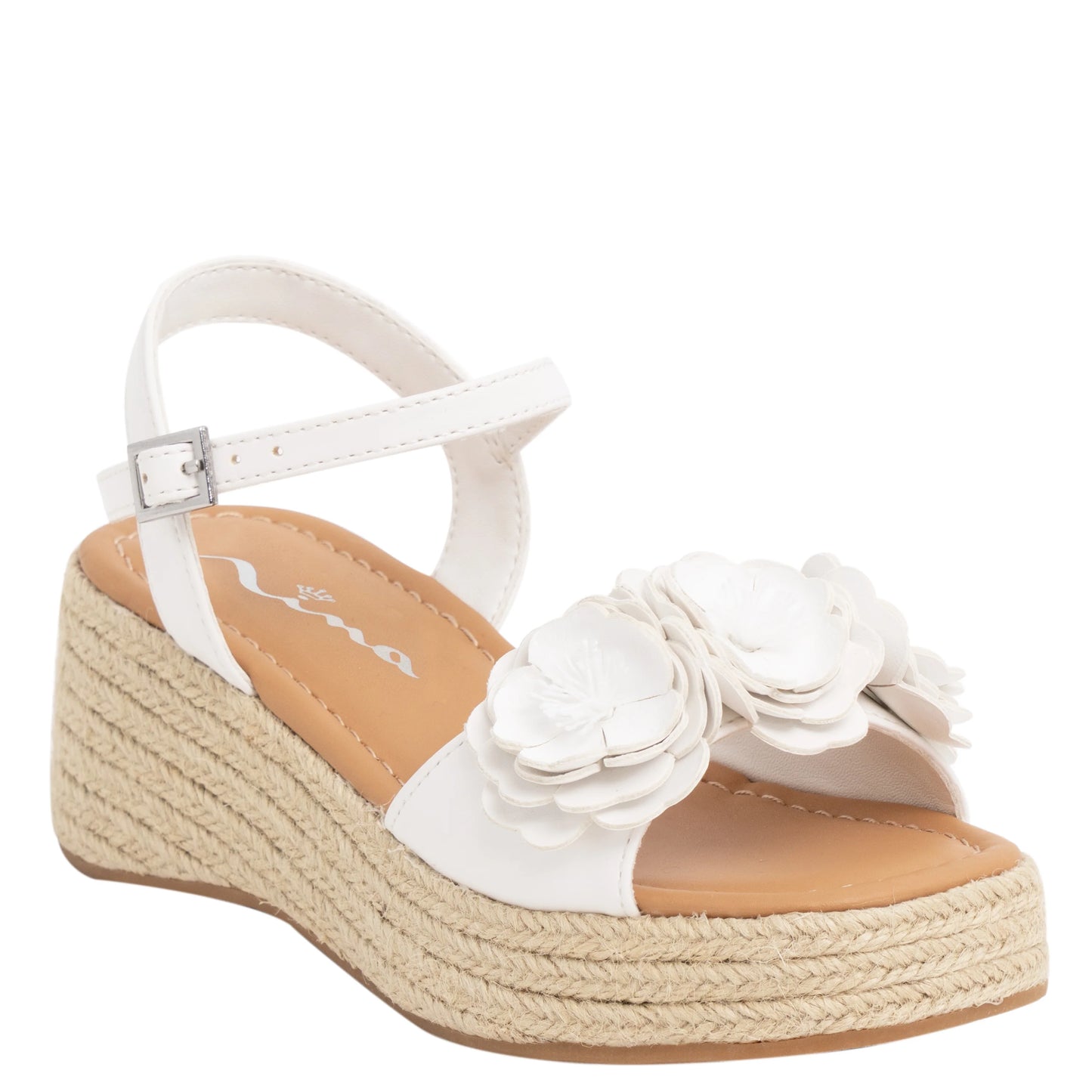Nina Mercy White Platform Wedge