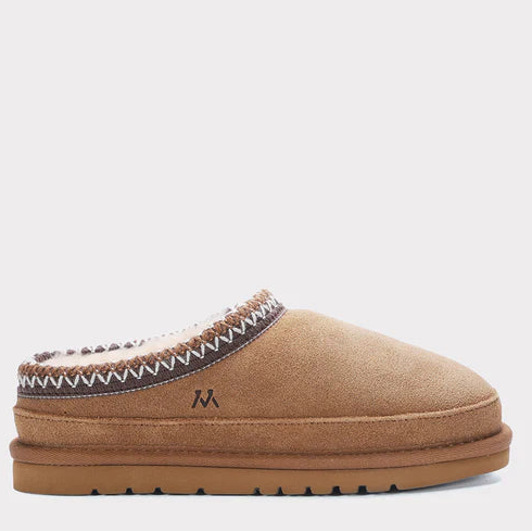 Mykos Jules Slip-On Clog Slipper Chestnut