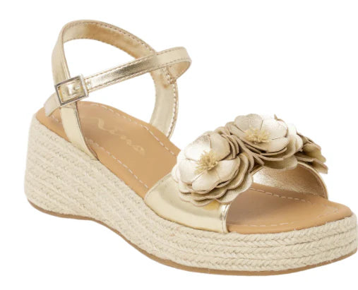 Nina Mercy Gold Platform Wedge
